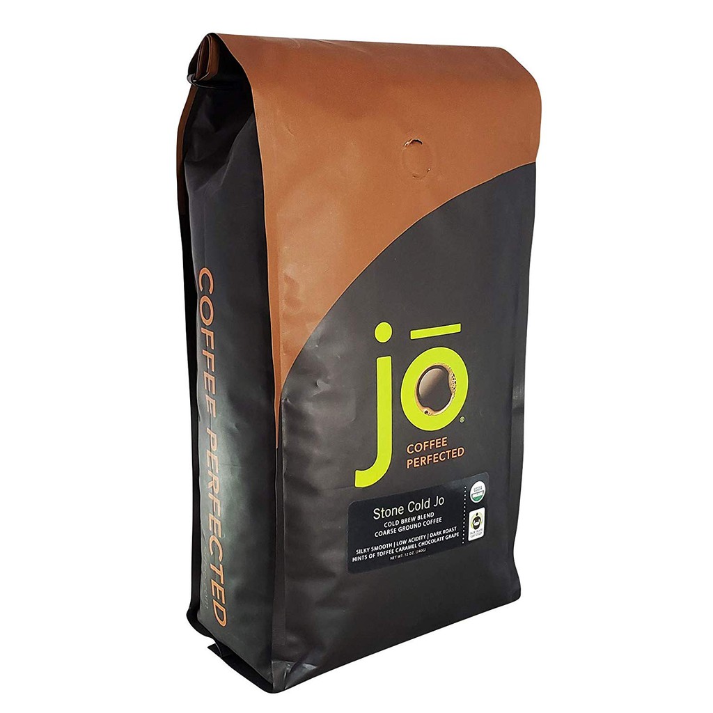 STONE COLD JO: 2 lb, Cold Brew Coffee Blend, Dark Roast, Coarse Ground, Silky, Smooth, Low Acidity USDA Certified Organic, Fair Trade Certified NON-GMO, Great French Press Hot Brew