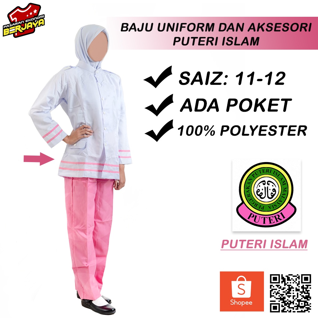 Baju uniform puteri islam