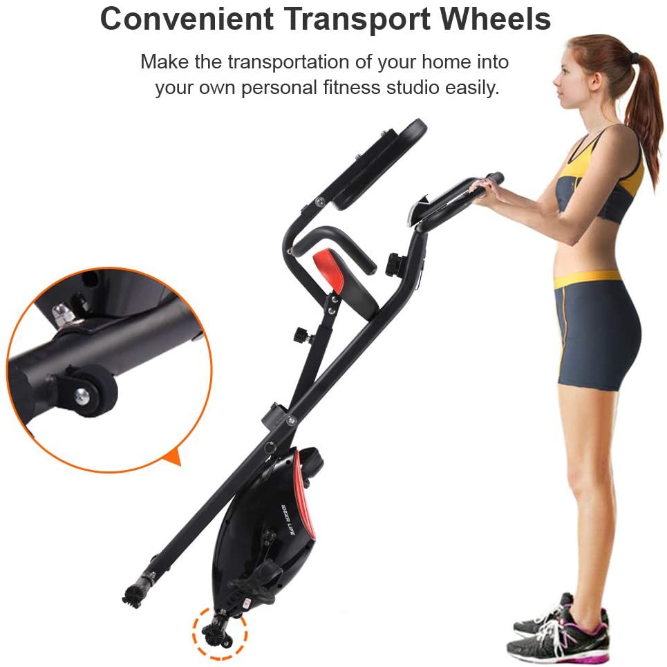 ideer life magnetic foldable exercise bike