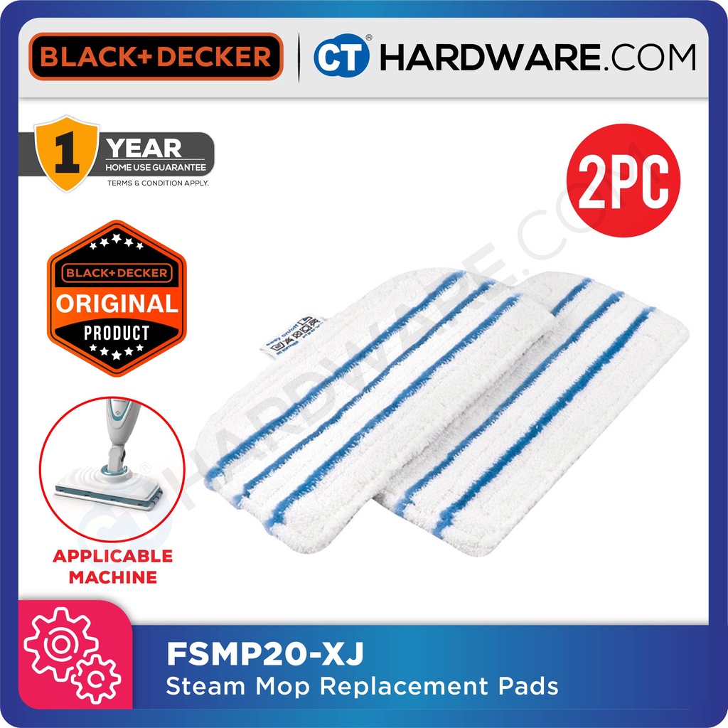 5 Panni Lavabili In Microfibra Per Vaporello Black+Decker (FSM1500, FSM1600, FSM1620, Ecc.)