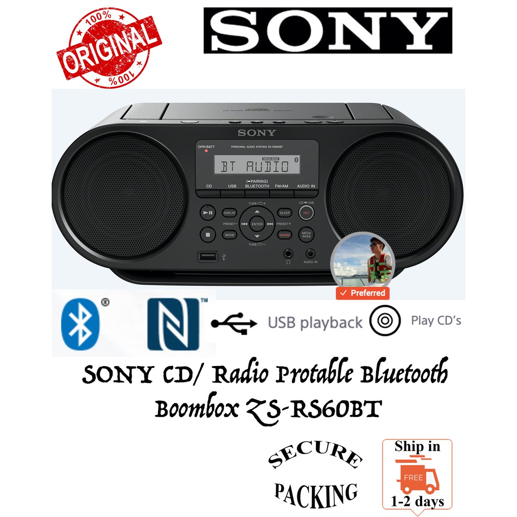 sony zsrs60bt boombox
