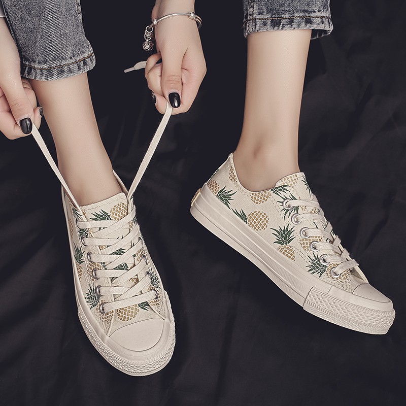 pineapple canvas shoes