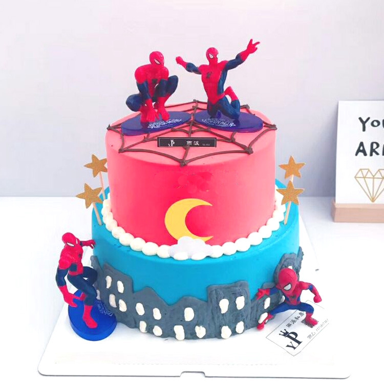 Birthday Decor Party Decoration Birthday Deck Spiderman Cake