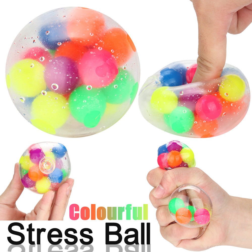 1/2pc Non-toxic Color Sensory Toy Office Stress Ball Pressure Ball Stress  Reliever Toy Decompression Kids Fidget Toy Rel | Shopee Malaysia