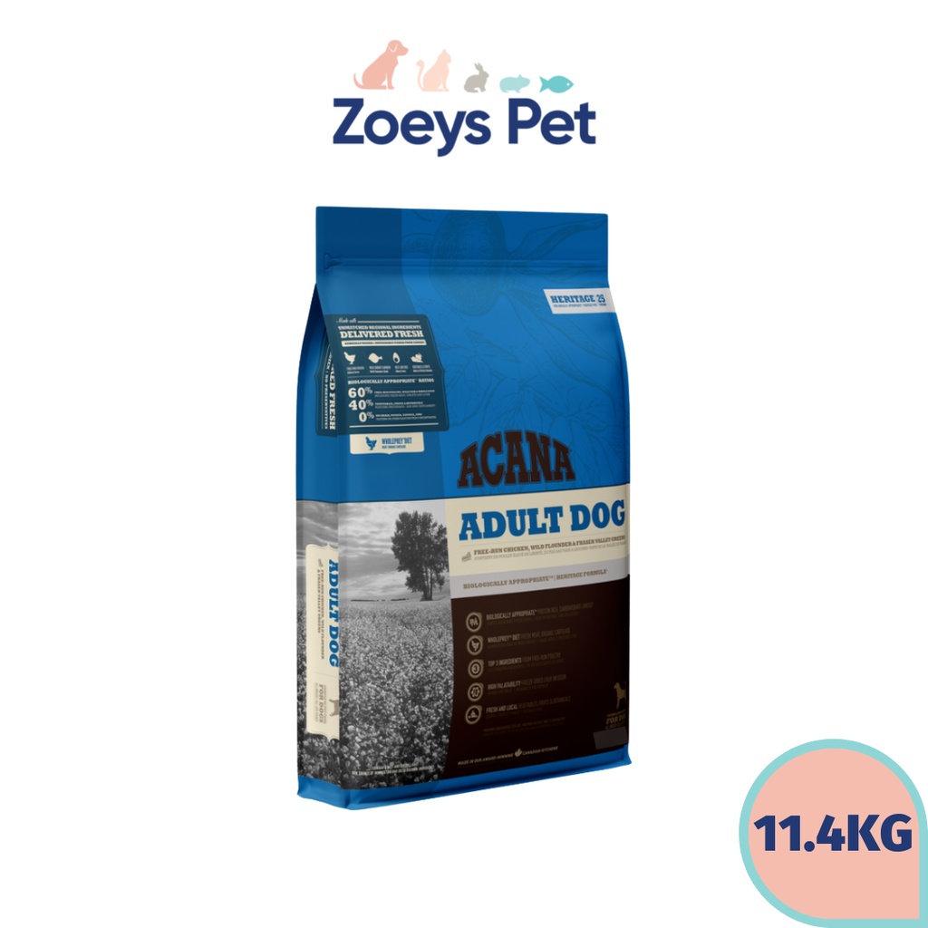 Acana 11.4kg Dry Dog Food (Adult/ Puppy/ Lamb/ Pacifica)