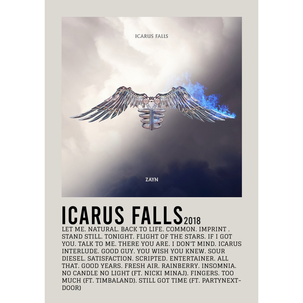 【READY STOCK】Poster Cover Album Icarus Falls by ZAYN MALIK