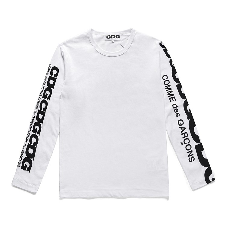 cdg longsleeve white