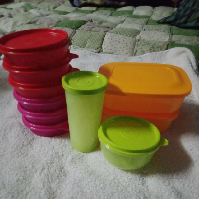 Tupperware brand small handy bowl and small rectengular box | Shopee ...