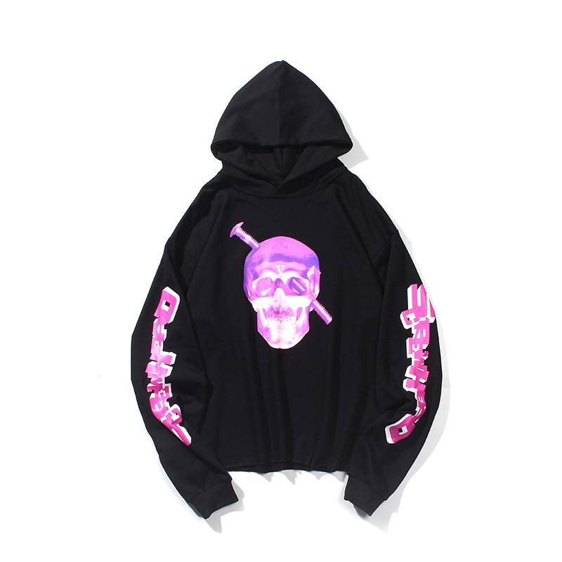 purple skull hoodie