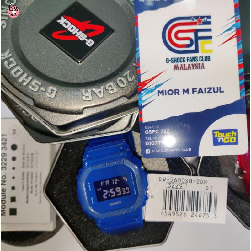 g shock petak jelly biru