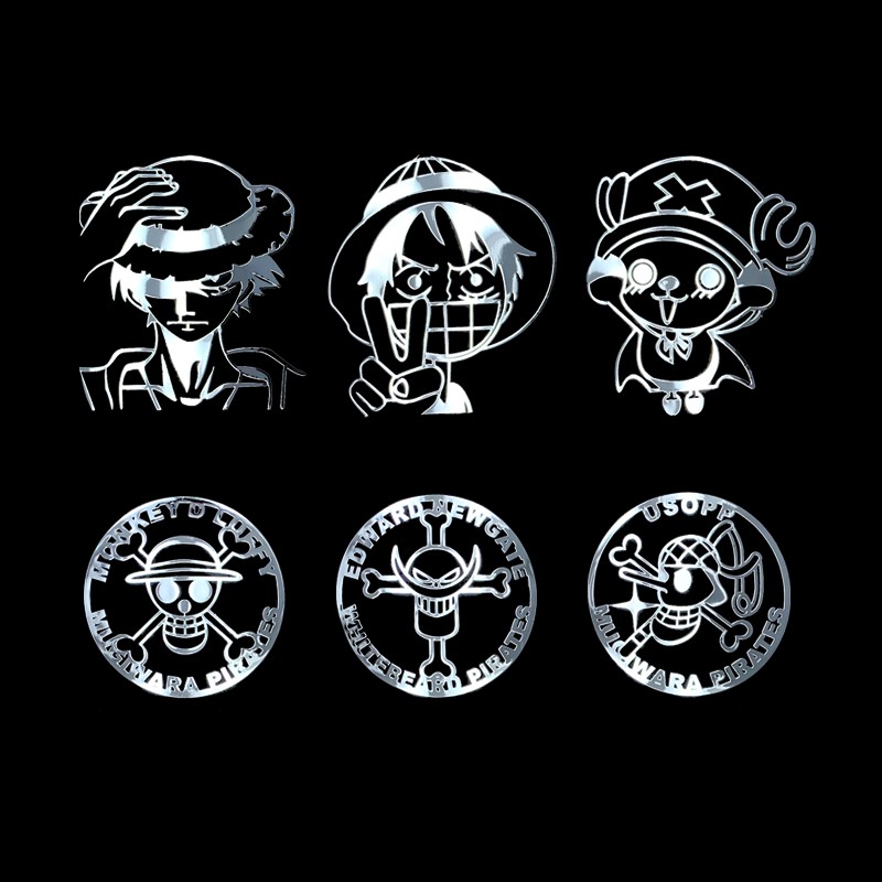 Hot Metal Sticker One Piece Straw Hat Tuan Luffy Mobile Sticker Qiaoba Anime Cartoon White Beard One Piece Mobile Shell Metal Sticker Shopee Malaysia