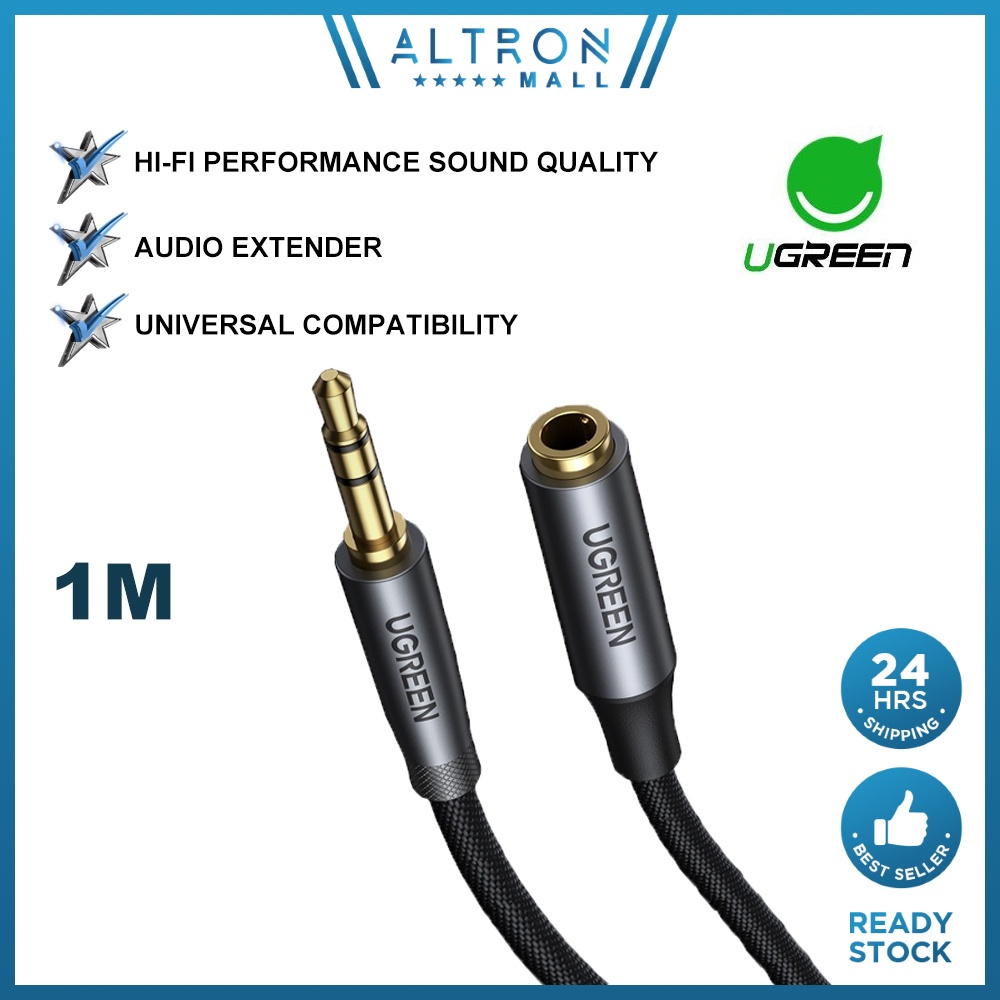 UGREEN Audio Stereo Extension Audio Cable 3.5mm AUX Jack Male to Female Cord Professional HiFi Phones Headphones Speaker
