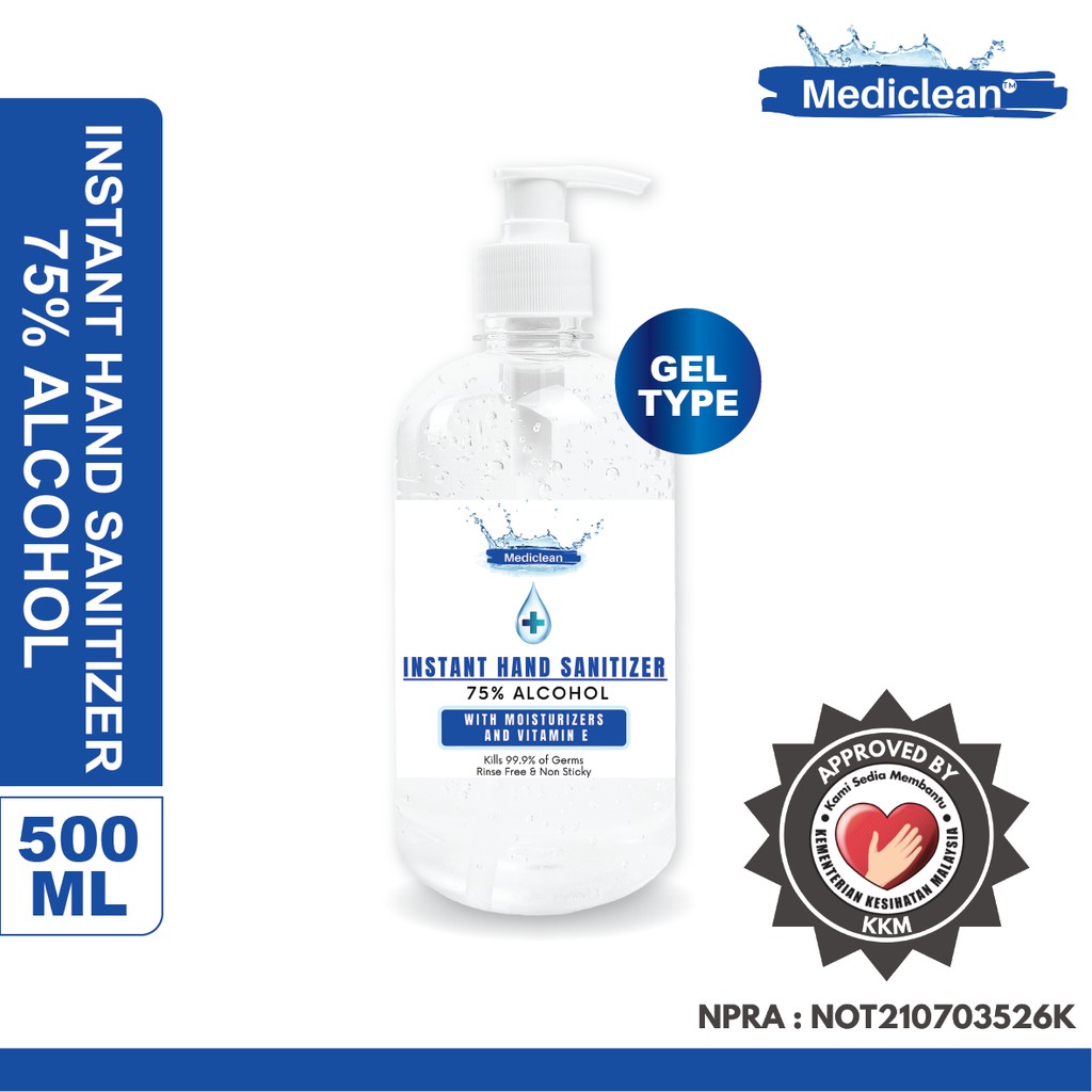 MEDICLEAN INSTANT Hand Sanitizer Gel Type 500ml / 1000ml | Shopee Malaysia