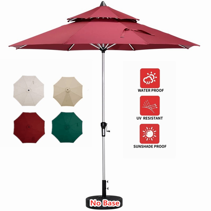 9 Ft Patio Umbrella Outdoor Market Table Umbrella For Garden Lawn Deck Backyard Pool 8 Sturdy Steel Ribs No Base Shopee Malaysia