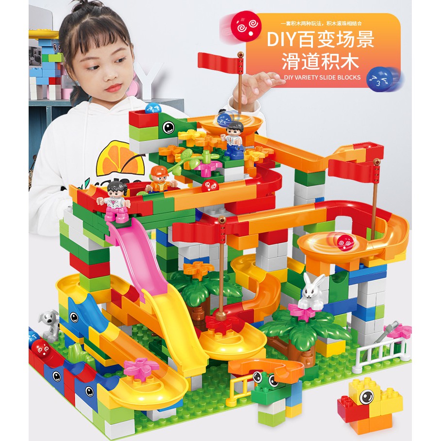 crazy marble run blocks duplo