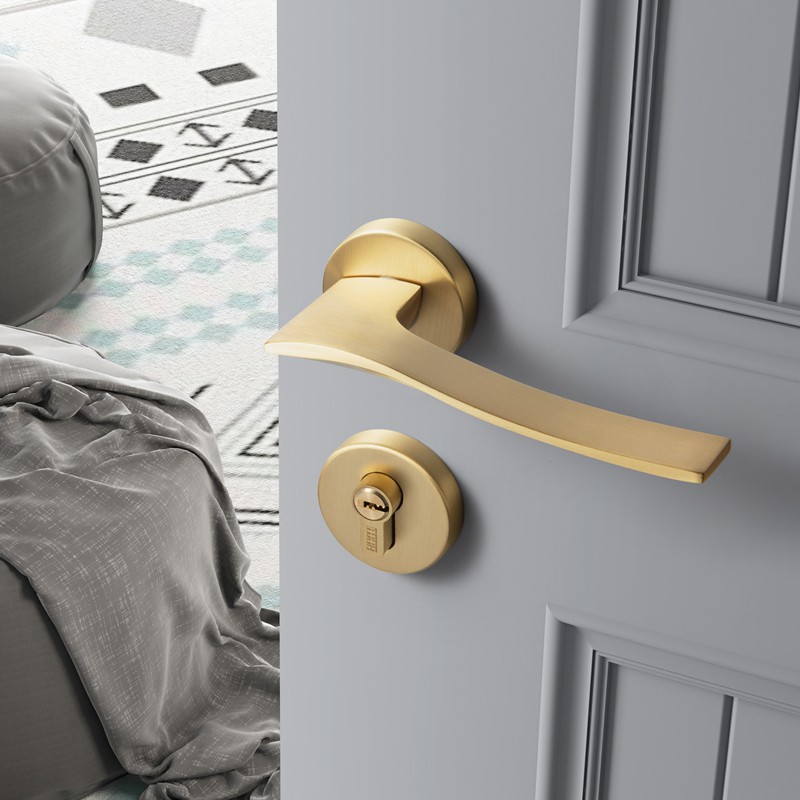 bedroom door handle with key lock