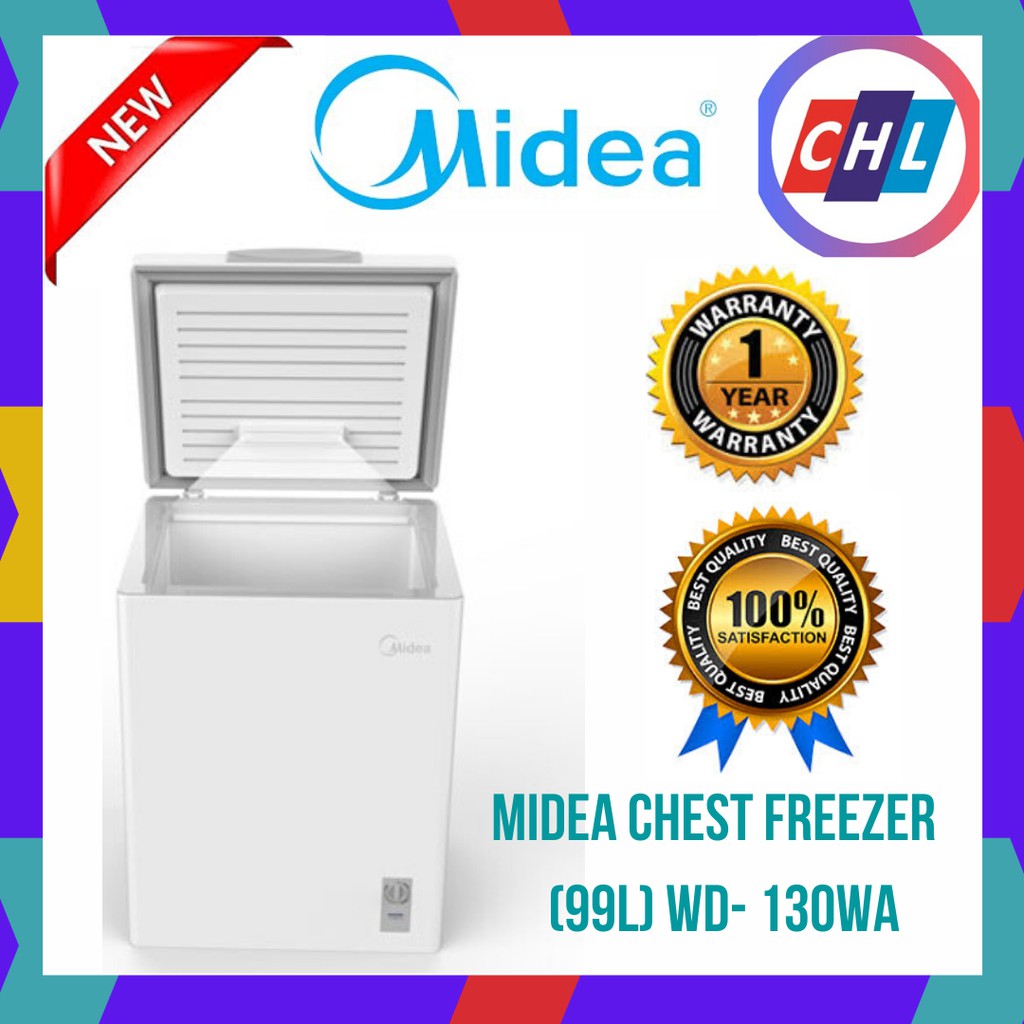 Midea Chest Freezer (100L) WD- 130WA (READY STOCK+FAST DELIVERY)-Midea ...