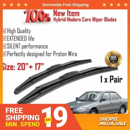 High Quality Rubber Car Wiper Size 20 17 1 Pair For Proton Wira Local Sto Shopee Malaysia