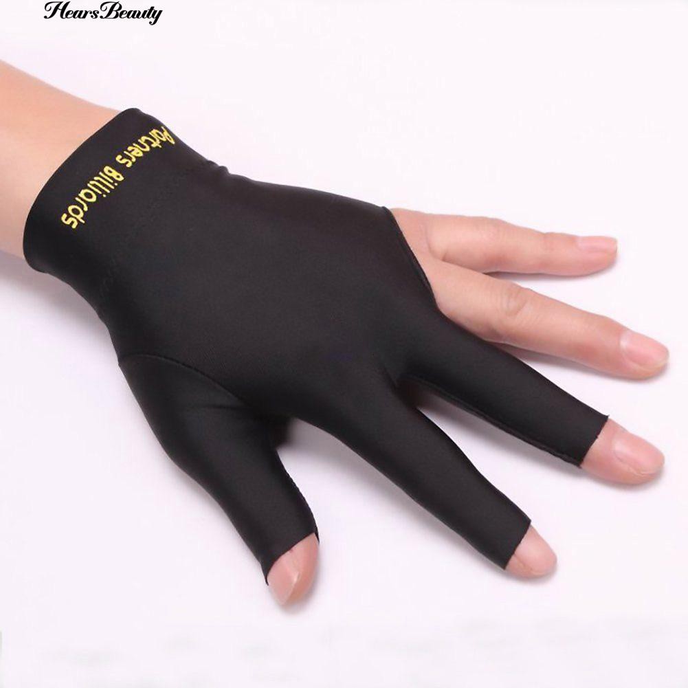 Durable Versatile 1Pc Spandex Snooker Billiard Cue Gloves Pool Left Hand Open Three Finger Glove Quality Have - Image 3