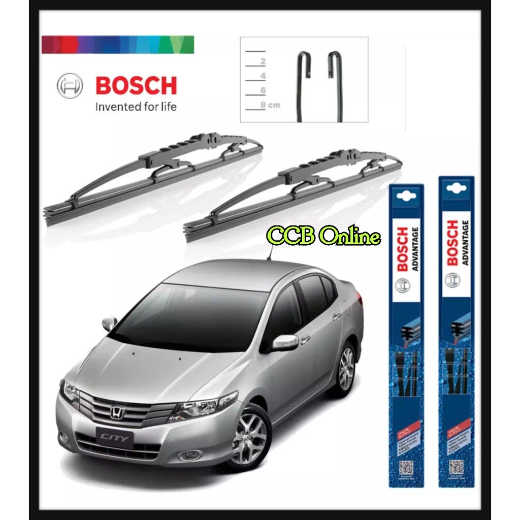 Bosch Advantage Wiper Set For Honda City 2009 - 2011 - 26 Inch +14 Inch ...