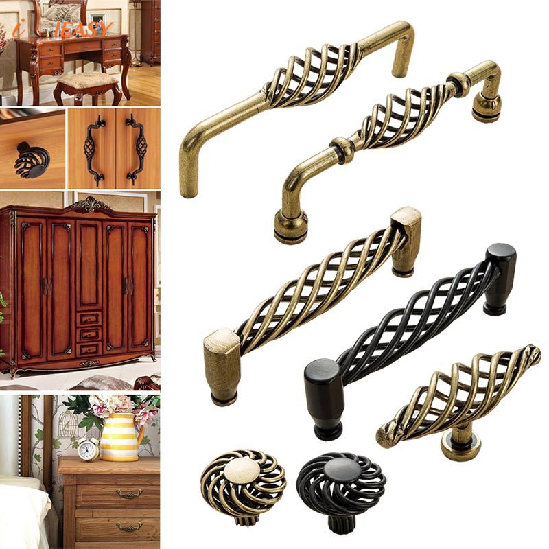 Ie Bronze Birdcage Cabinet Handle Kitchen Cupboard Door Knob