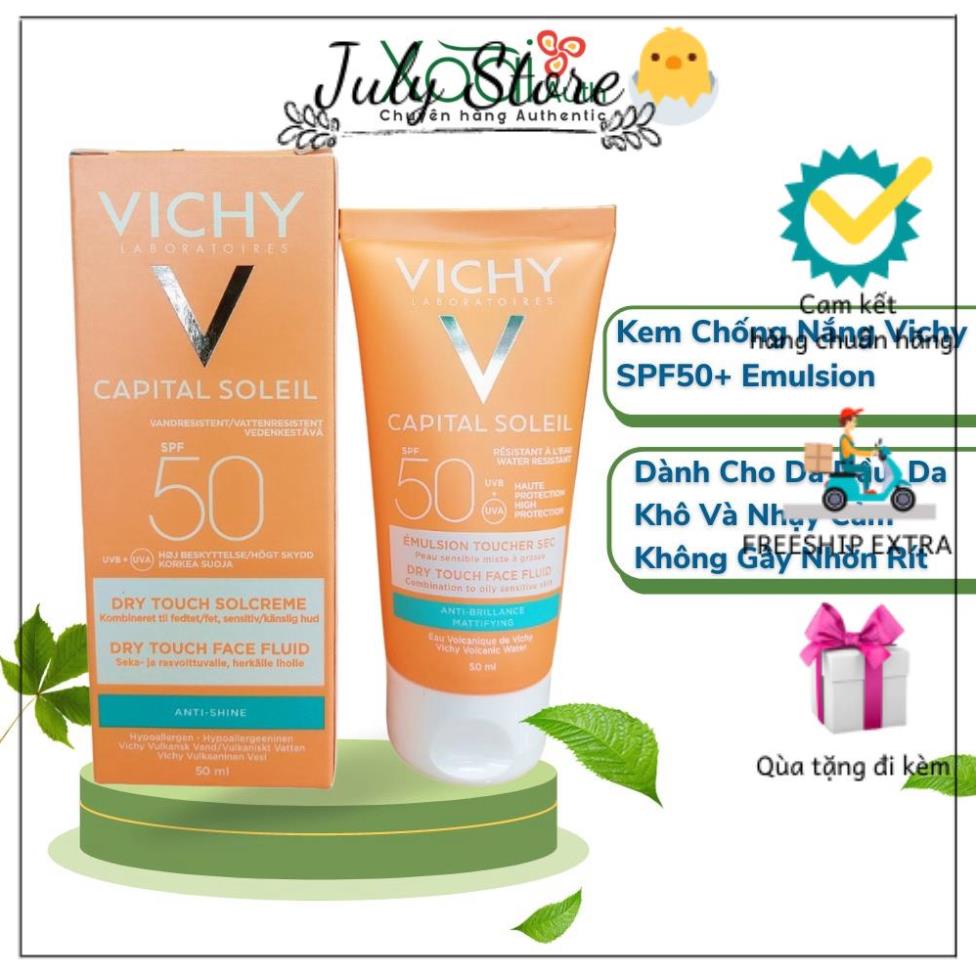 Vichy SPF50 + Sunscreen For Oily, Dry And Sensitive Skin Colorless Greasy 50ml Xoaauth July