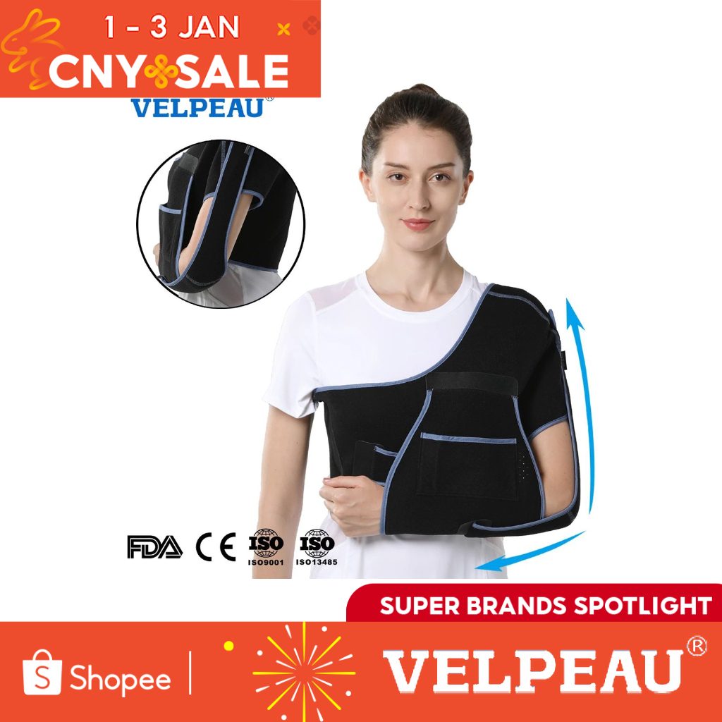 VELPEAU Arm Sling Shoulder Brace for Men & Women Immobilizer for Injury ...