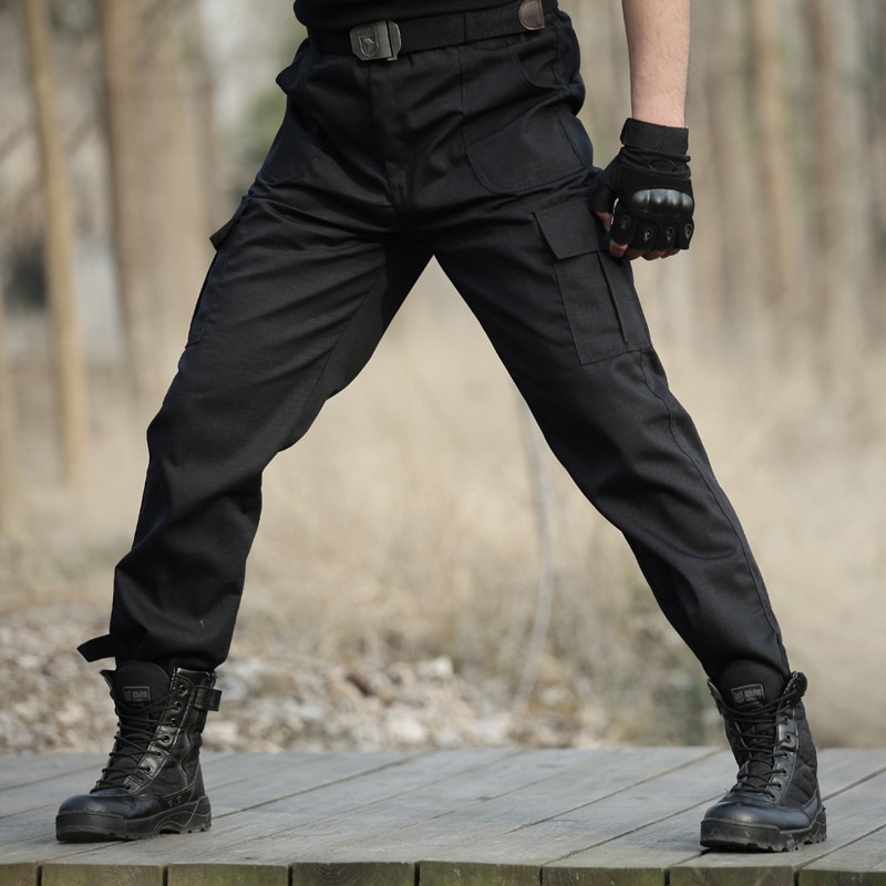 black military tactical pants