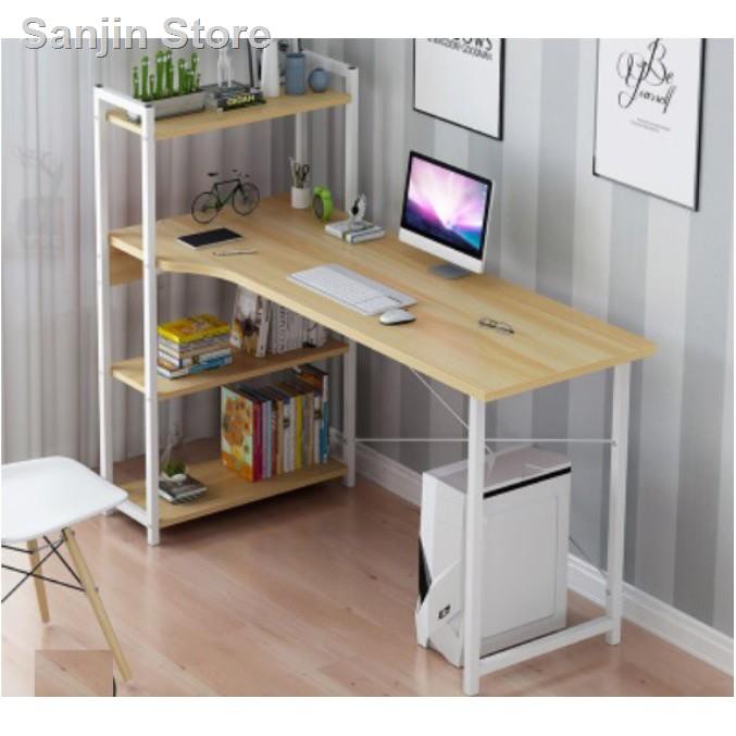 ✖⊕IKEA STYLE! Waterproof Anti Scratch Study Table Computer Office Meja Komputer Belajar Dengan Rak Buku