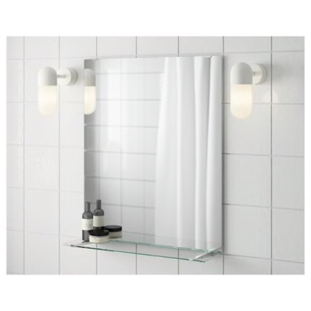 toilet mirror with shelf cermin tandas  Shopee Malaysia