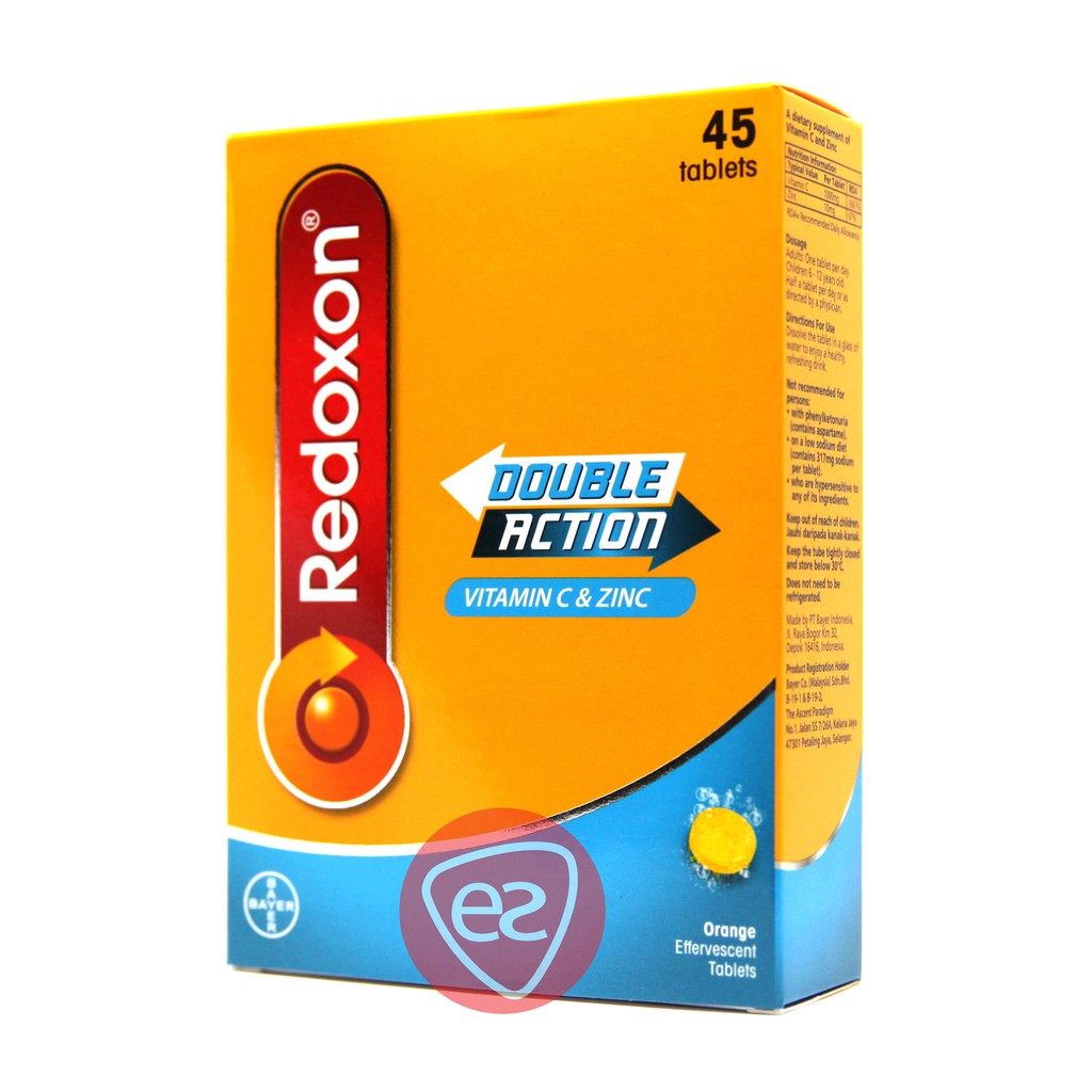 Exp 10 2023 11 2023 Redoxon Double Action Vitamin C Zinc Orange Effervescent Tablets 24s 30s 45s Shopee Malaysia