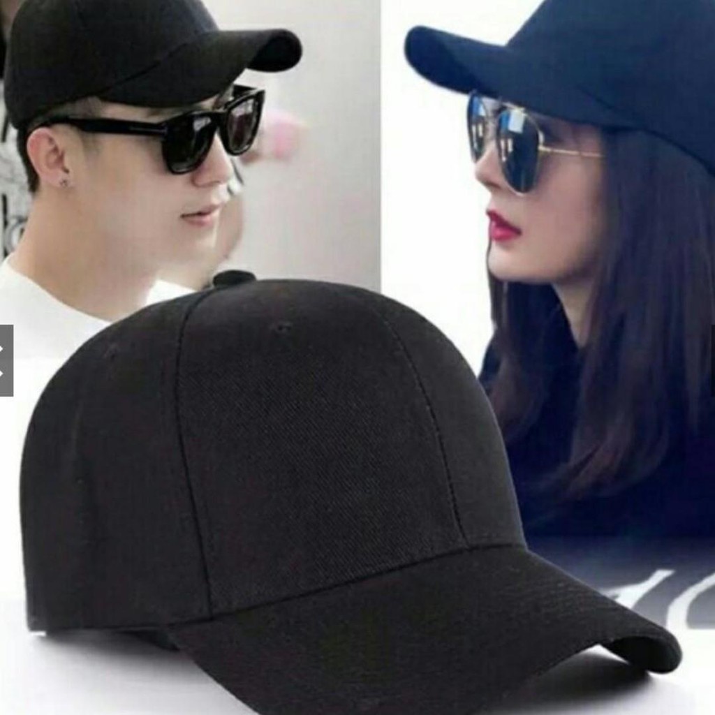 CAP NONADJUSTABLE PLAIN BASEBALL CAP TOPI LENGKONG KOSONG READY STOCK