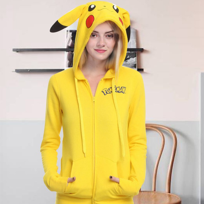 pikachu hoodie with ears and tail