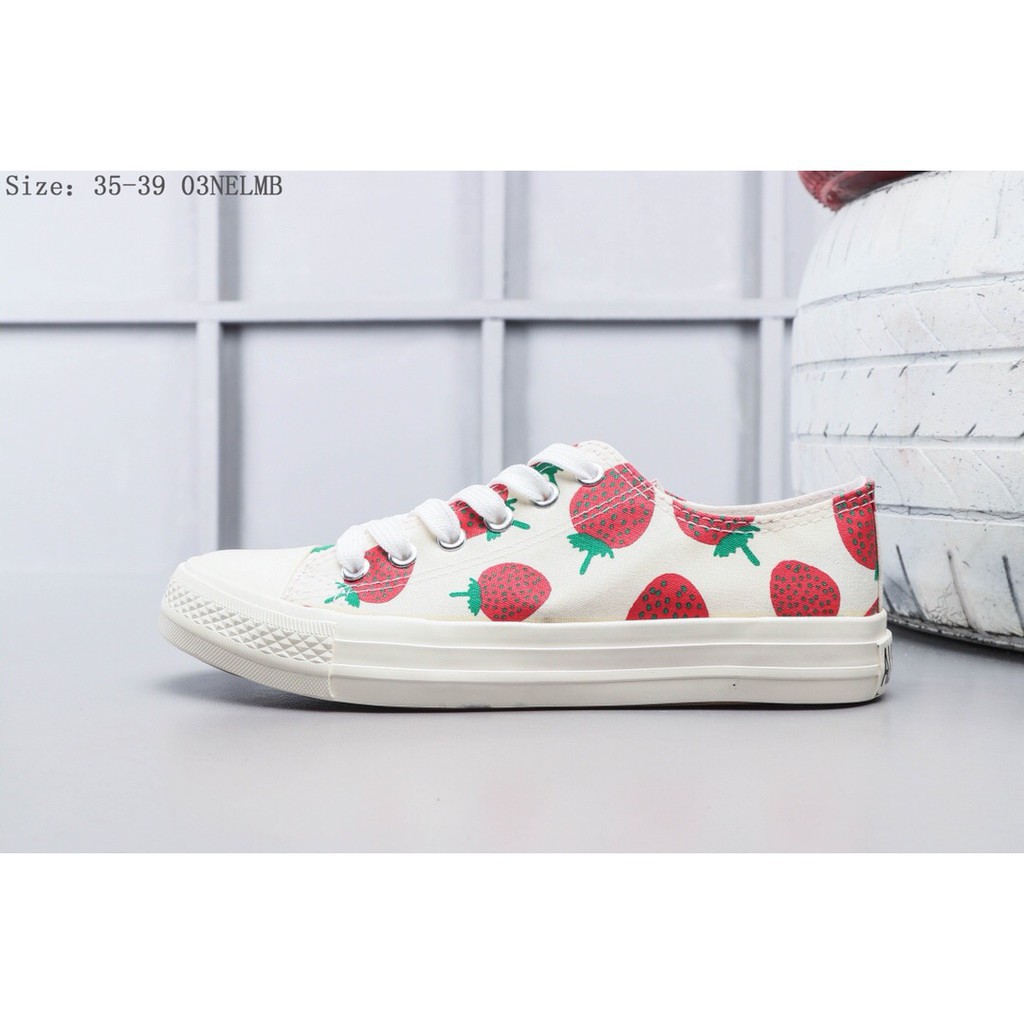 strawberry converse shoes