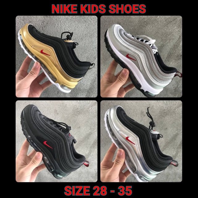 grey air max 97 kids