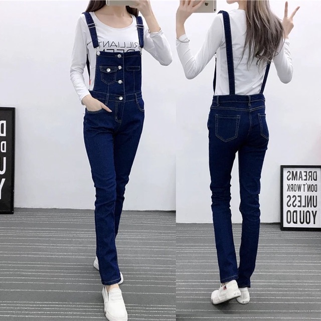 Women/Lady Denim Slim Jeans Jumpsuit .