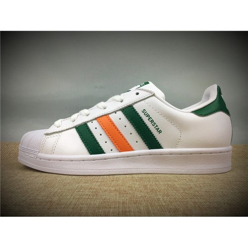 adidas superstar white and orange