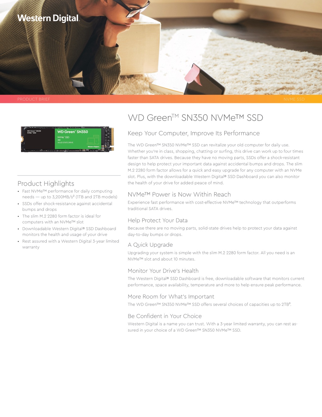 WD Green™ SN350 NVMe™ SSD