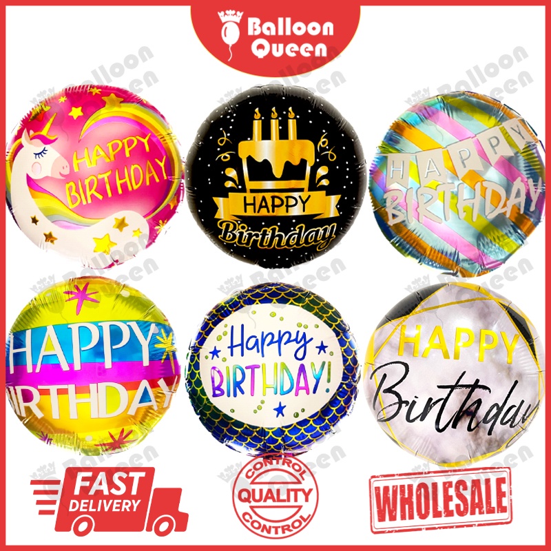 Foil Balloon 10 inch Round - Happy Birthday Belon [Ready Stockk ...