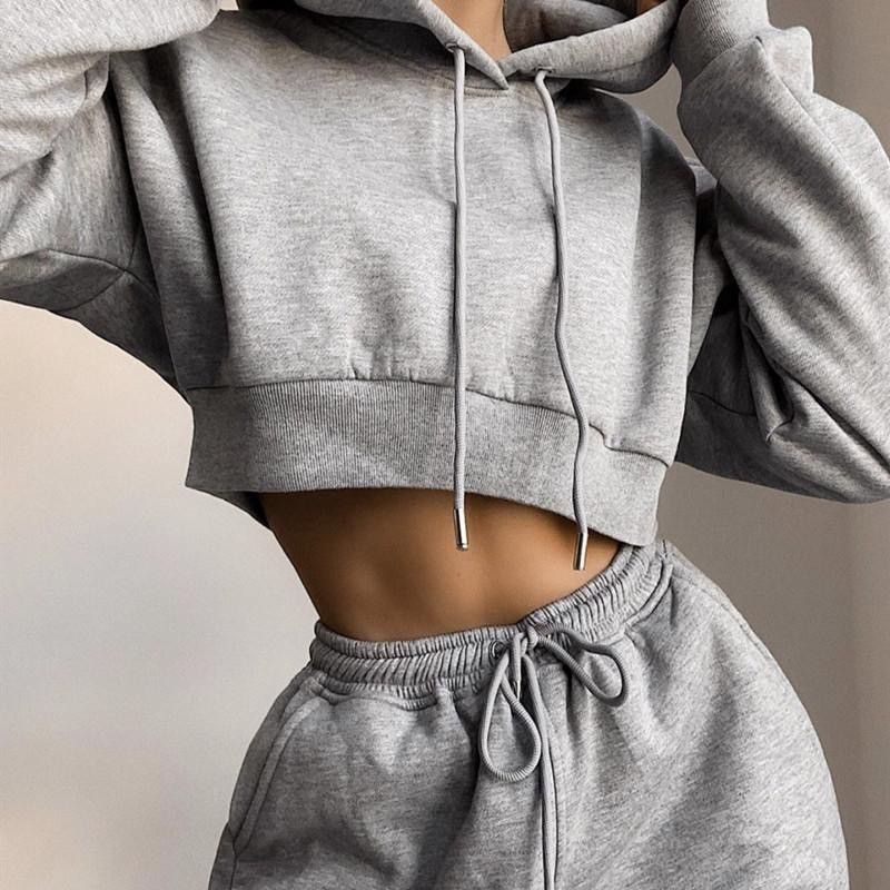 Women 2 Piece Set Casual Sport Outfits Tracksuit Hoodies  Sweatshirt+Sweatpants Jogger Pants 2022 Fashion Winter Sportswear | Shopee  Malaysia