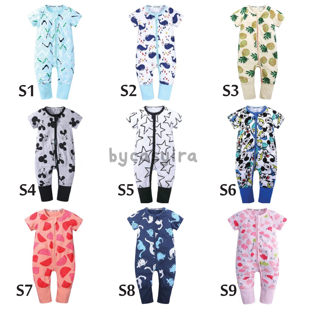 Sleepsuit Jumpsuit  Nightwear Kids Tales Short Sleeve 