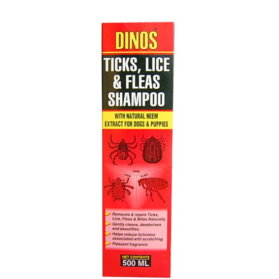 DINOS TICKS, LICE & FLEAS SHAMPOO (500ML) Shopee Malaysia