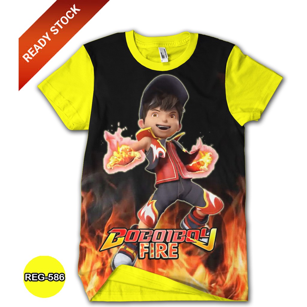 Boboiboy Fire T-Shirt Boboiboy The Movie 2nd REG-586 | Shopee Malaysia