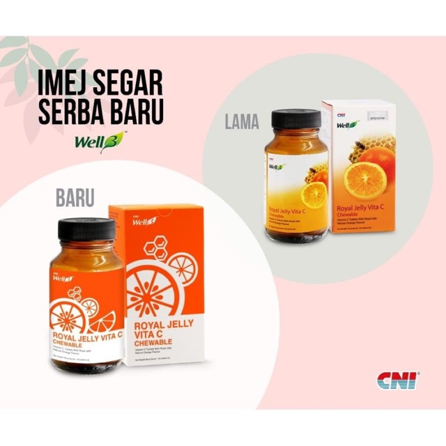 CNI Well3 Royal Jelly Vitamin C 100 tablets x 250mg Shopee Malaysia
