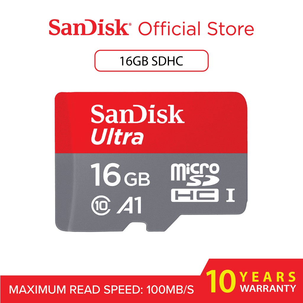 Sandisk Ultra A1 Class 10 Micro Sd Memory Card - 16gb 32gb 64gb 128gb 