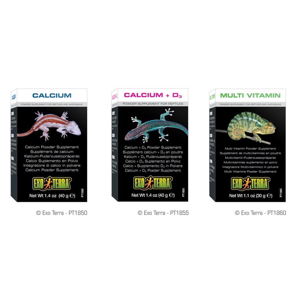 EXO TERRA REPTILE POWDER SUPPLEMENT MULTIVITAMIN, CALCIUM & CALCIUM