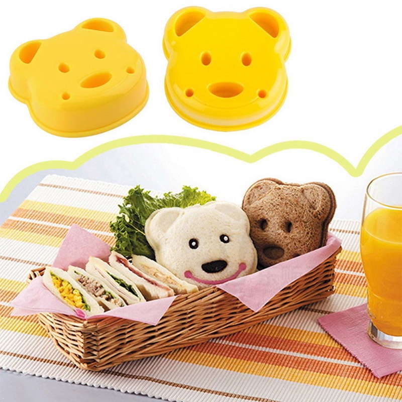 Teddy Bear Sandwich Mold Toast Bread Making Cutter Mould Cute Baking Pastry Tools Children Food Kitchen Accessories