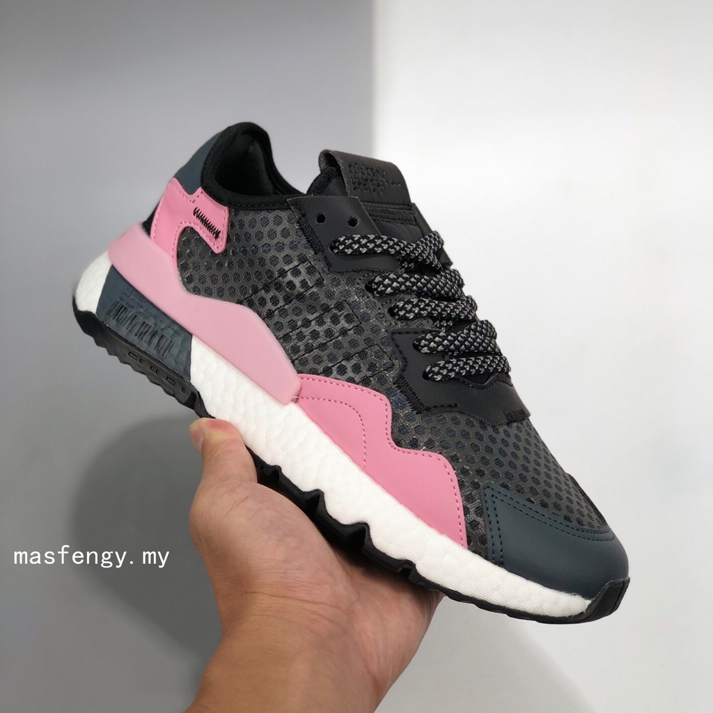 adidas nite jogger black pink