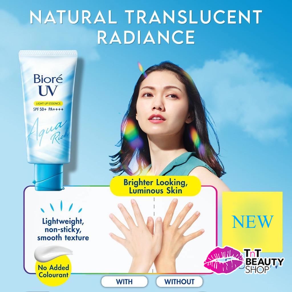 Biore Aqua Rich Uv Light Up Essence Spf 50+ PA++++ Shopee Malaysia