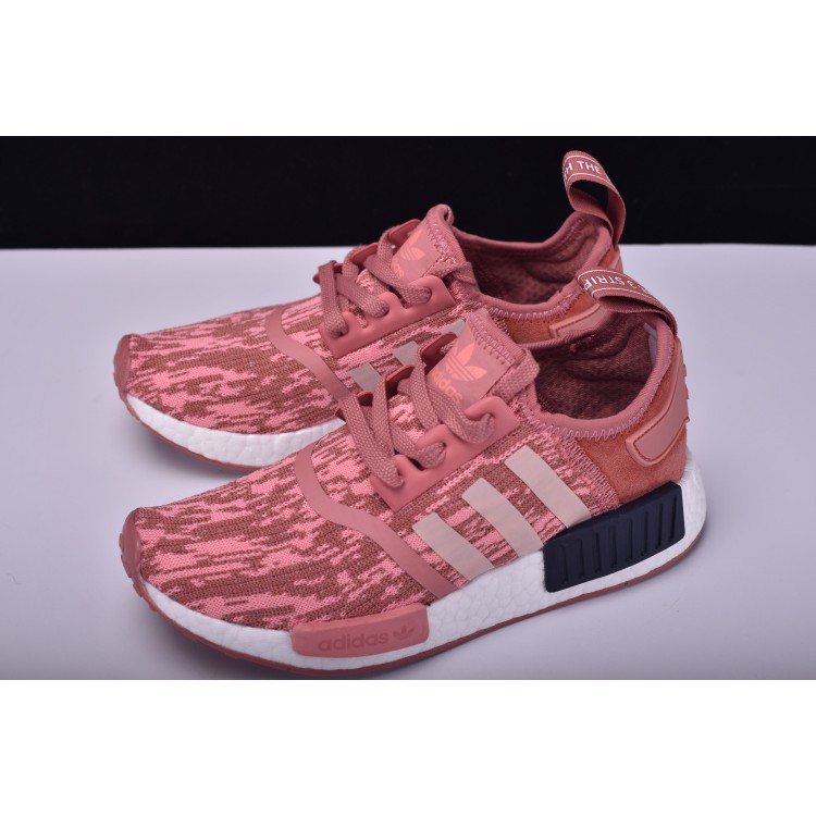 Womens Adidas Nmd R1 Primeknit Pink Black Raw Pink Trace Pink Legend Ink By9648 Shopee Malaysia